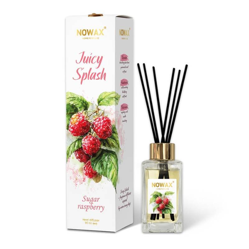 Аромадифузор з паличками Nowax серія Juicy Splash - Sugar Raspberry (90 мл.) (NX00176)
