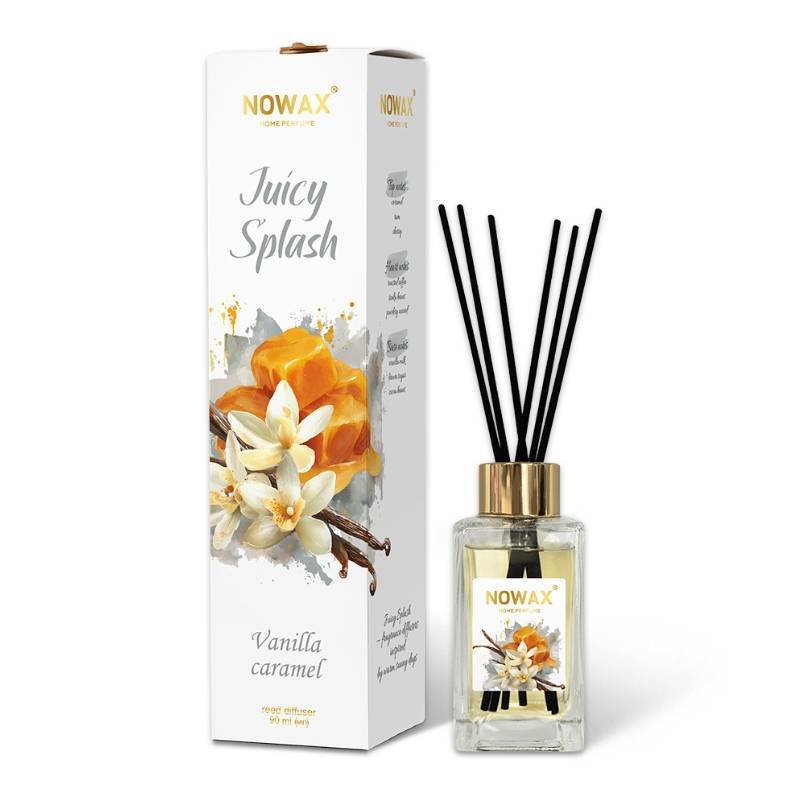 Аромадифузор з паличками Nowax серія Juicy Splash - Vanilla Caramel (90 мл.) (NX00179)