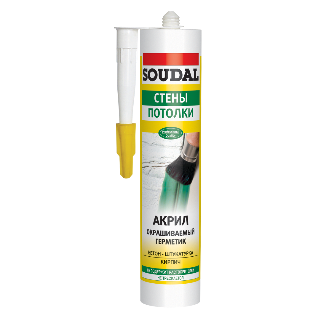 Soudal акриловый черный герметик для строительства 280 мл (000020000000040006)