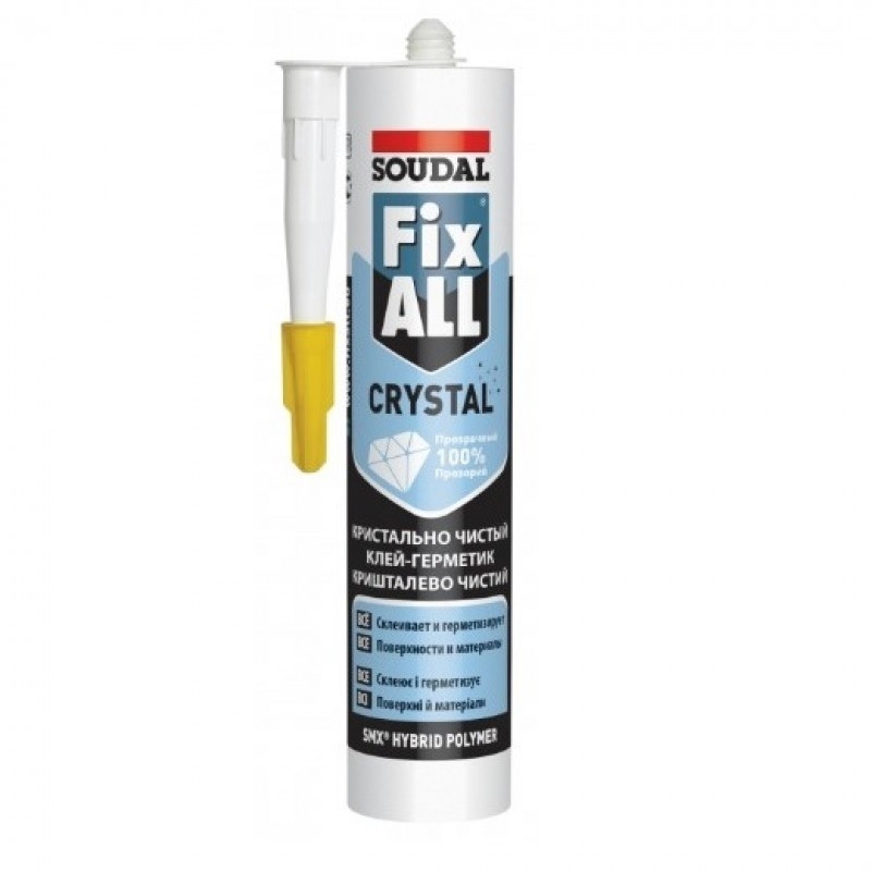 Прозрачный клей герметик Soudal Fix All Crystal 290 мл для строительства (000020000000080001)