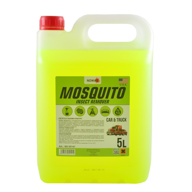 Средство для очищения авто от насекомых 5л Nowax Mosquito артикул (NX05141)