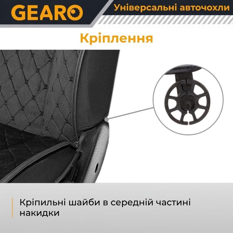 Накидки на сидіння Gearo Alcantara series (GE0701BK-A)