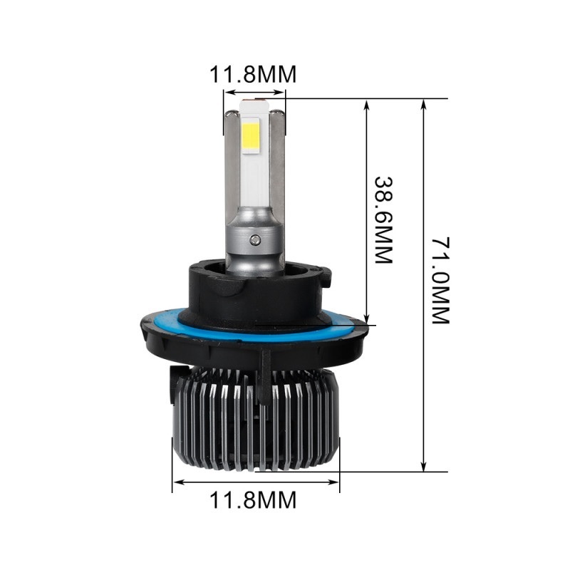 Автолампи LED H13 CARLAMP Ultra Vision з яскравістю 9400Lm 6000K світять до 150 метрів (UVH13)