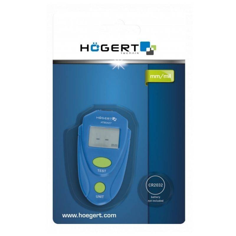 Вимірювач товщини лакофарбового покриття Hogert для авто (HT8G427)