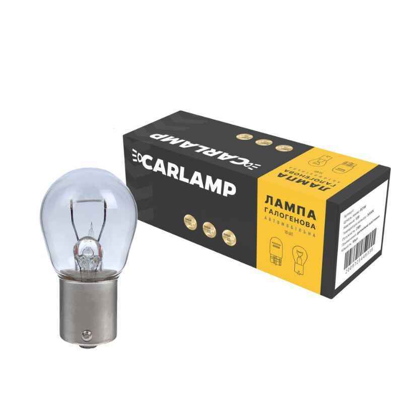 Галогенные лампы P21W 12V Carlamp белые комплект 10 штук в упаковке (CL1231)