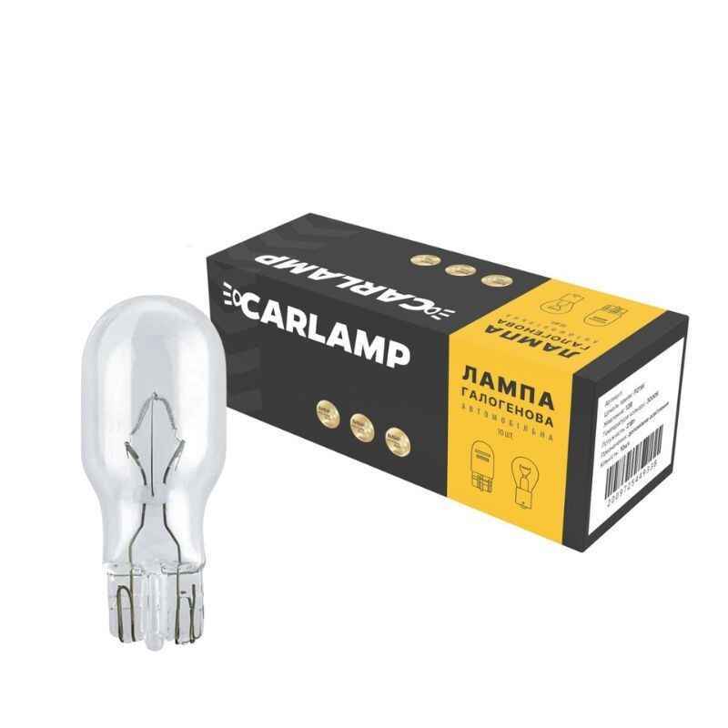 Галогенные лампы W16W 12V Carlamp набор 10 штук в упаковке (CL1243)