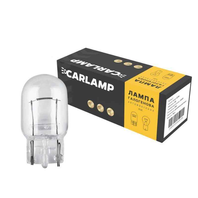 Галогенные автолампы W21W 12V Carlamp набор 10 штук в упаковке (CL1244)
