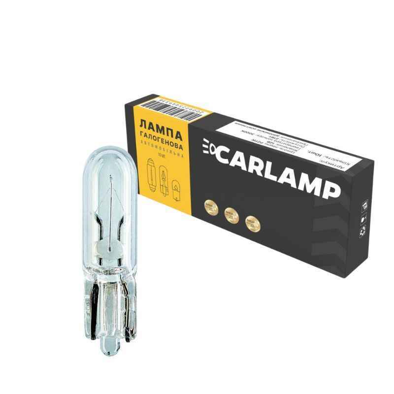 Галогенные автолампы W1.2W 24V Carlamp комплект 10 штук в упаковке (CL2437)