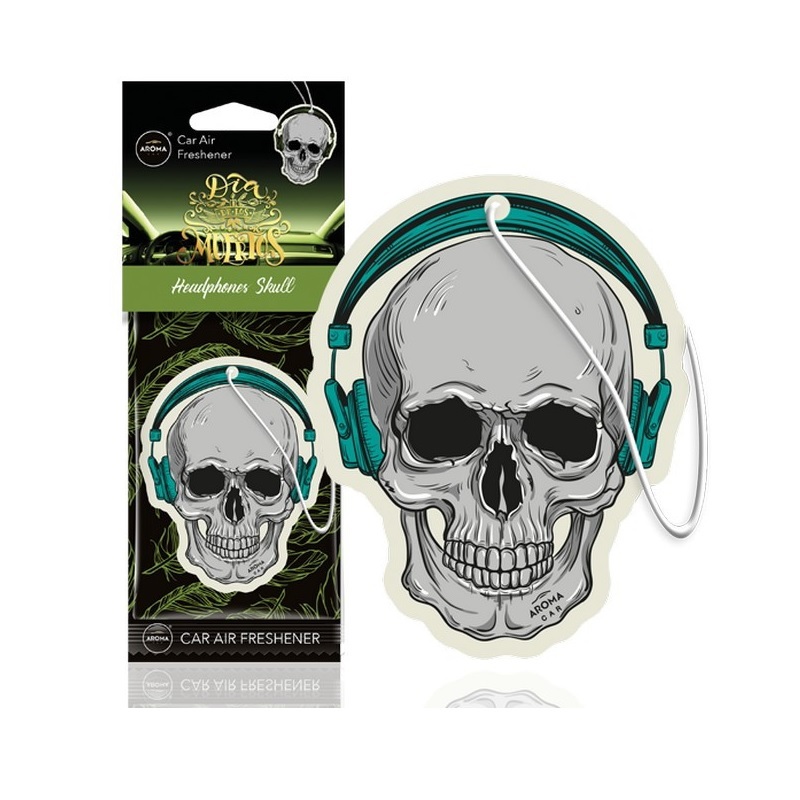 Автомобильный ароматизатор Aroma Car Skull Headphones Dia De Los Muertos для авто (83277)