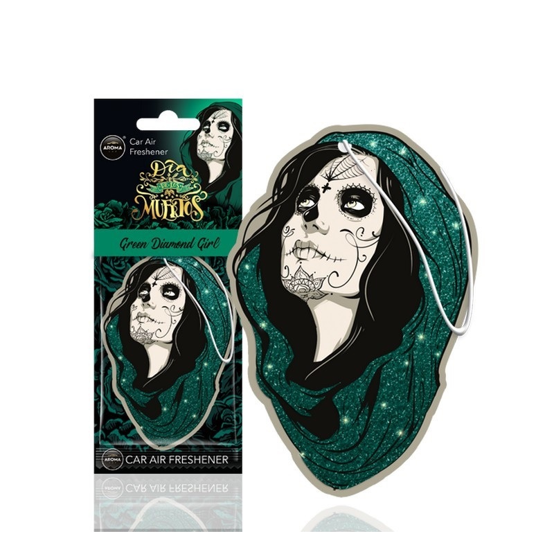 Ароматизатор для авто Aroma Car Green Diamond Girl Dia De Los Muertos автопарфум (83279)