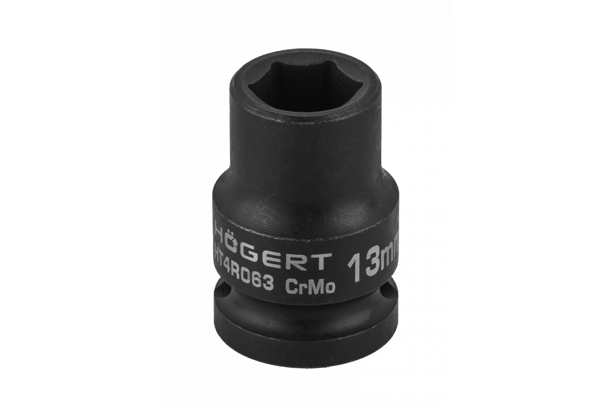 Ударная торцевая головка шестигранная 1/2 дюйма 13 мм DIN3121 CrMo Hogert короткая (HT4R063)