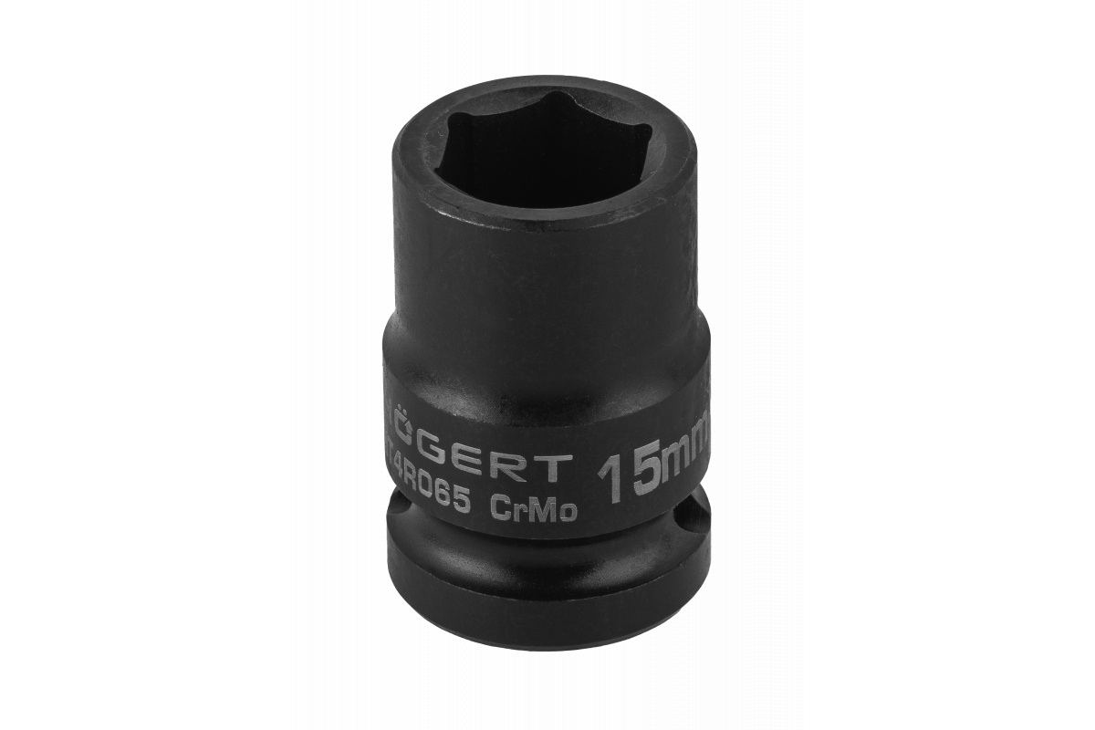 Ударная шестигранная торцевая головка 15 мм Hogert 1/2 короткая (HT4R065)
