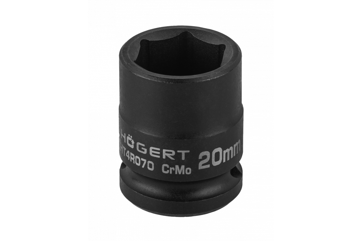 Ударная шестигранная головка 1/2 дюйма 20 мм CrMo Hogert стандарт DIN 3121 (HT4R070)