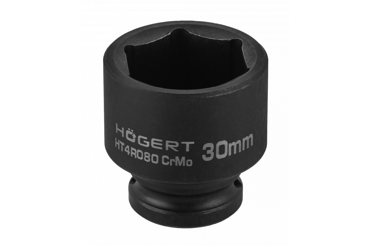 Ударная шестигранная головка 1/2 дюйма 30 мм CrMo DIN3121 Hogert короткая (HT4R080)