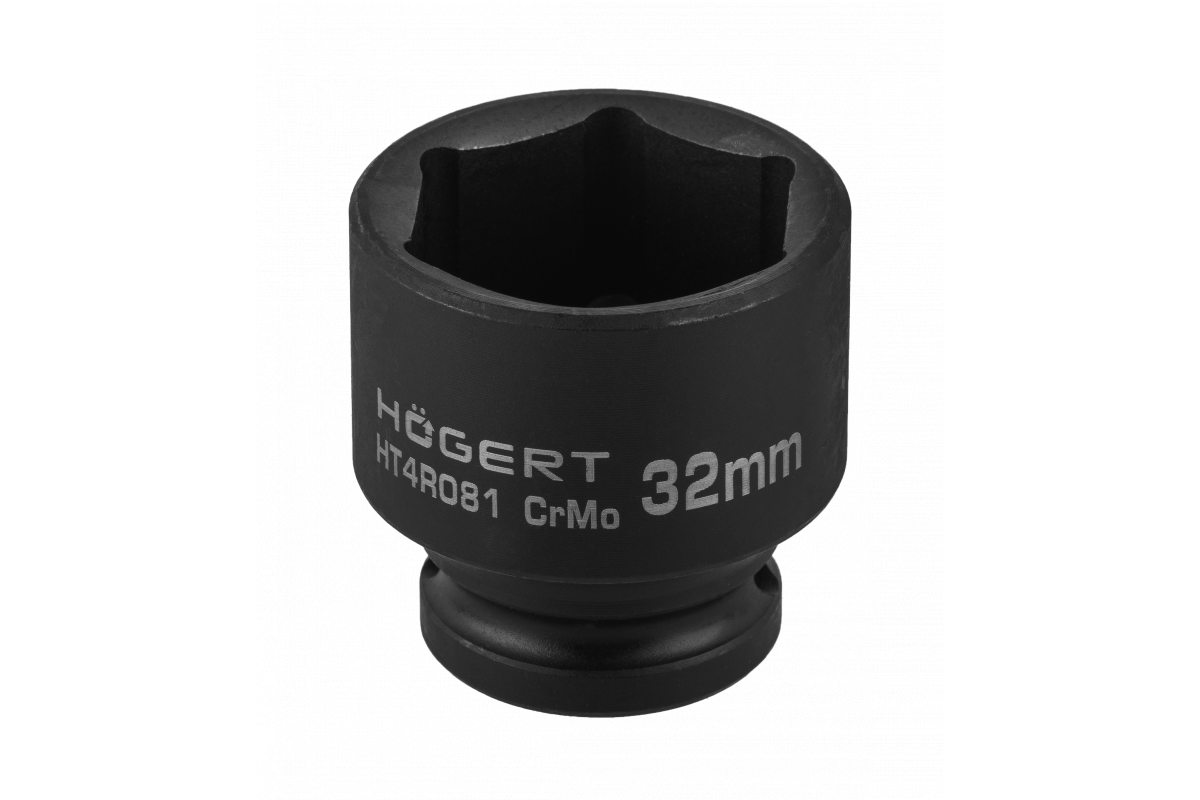 Ударная шестигранная головка 1/2 дюйма 32 мм CrMo DIN 3121 Hogert короткая (HT4R081)