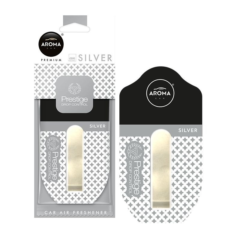 Автомобильный ароматизатор Aroma Car Prestige Drop Control Silver для салона авто (83206)
