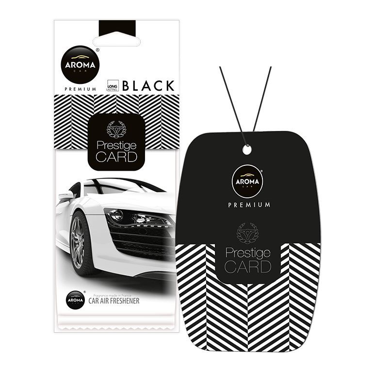 Автомобильный ароматизатор Aroma Car Prestige Card Black для салона авто (92664)