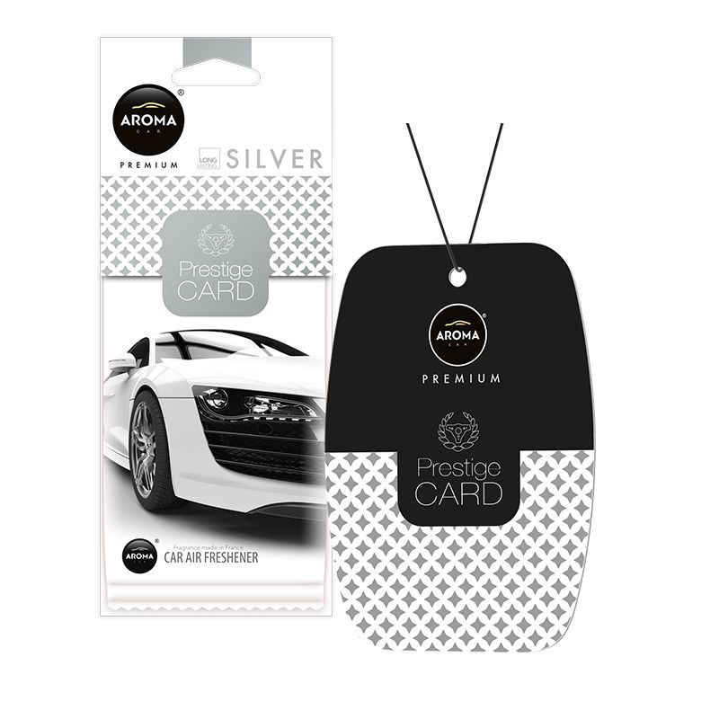 Аромат для авто Aroma Car Prestige Card Silver освежитель воздуха в машину (92665)