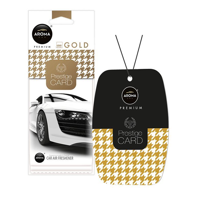 Ароматизатор для авто Aroma Car Prestige Card Gold с освежающим ароматом (92666)