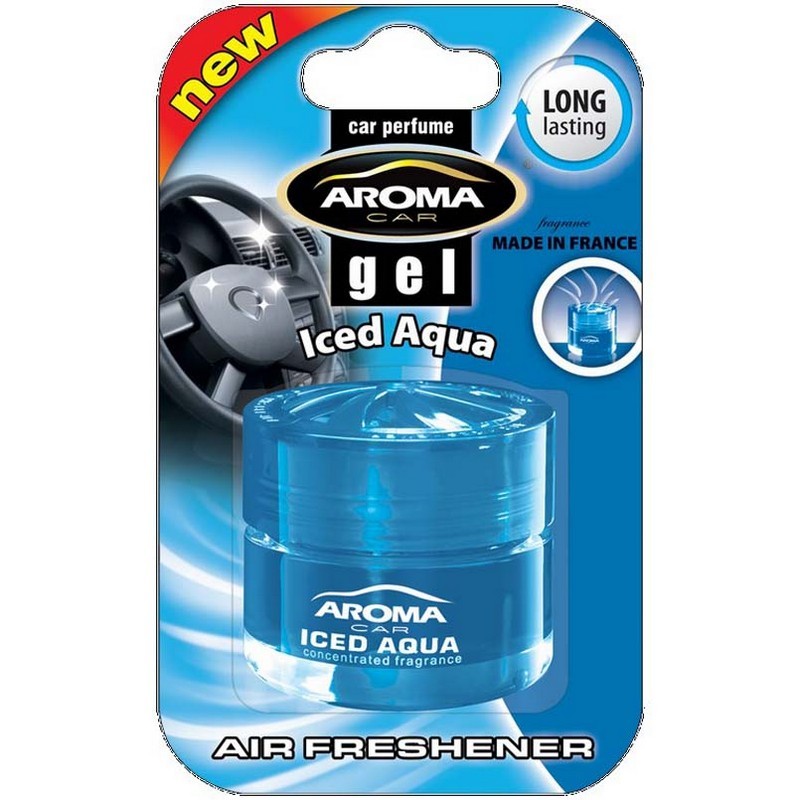 Гелевый ароматизатор для авто Aroma Car Iced Aqua для свежести салона (63171)