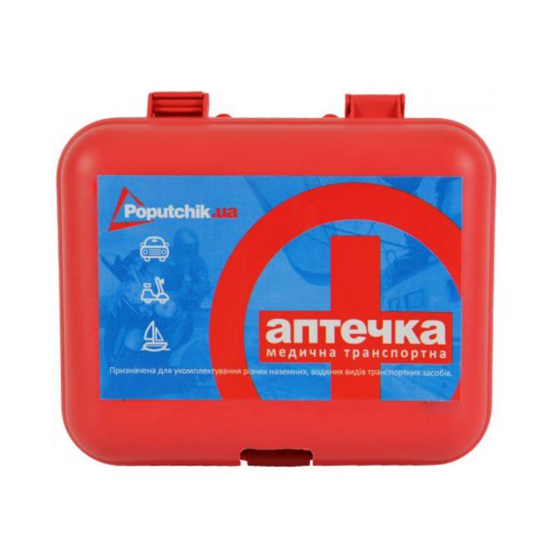 Аптечка автомобильная медицинская пластиковый футляр (02-001-P)