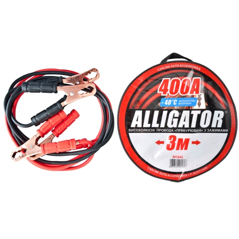 Пусковые провода 400A 3м Alligator в сумке (BC643)